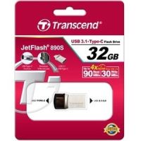 TRANSCEND INFORMATION TS32GJF890S 32GB JetFlash 890 Silver Plating USB High Speed  
