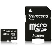 TRANSCEND INFORMATION TS64GUSDU1 64GB microSD U1 with Adapter