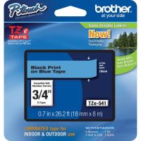 Brother TZe541 Laminated Tape for P-Touch Labelers (Black on Blue, 0.75" x 26.2')