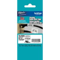 Brother TZE-FX241 Flexible ID Tape (Black on White, 3/4" x 26.2')
