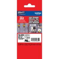 Brother TZE-S251 Tape with Extra Strength Adhesive for P-Touch Labelers (Black on White, 1" x 26.2')