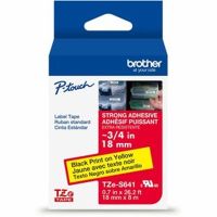 Brother TZeS641G Tape with ExtraStrength Adhesive for P-Touch Labelers (Black on Yellow, 3/4" x 26.2')