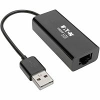 Eaton Tripp Lite Series U236-000-R USB 2.0 Hi-Speed to Gigabit Ethernet NIC Network Adapter Black 10/100 Mbps