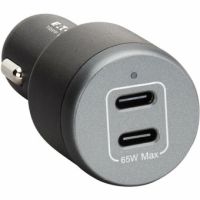 EATON U280-C02-65W DUAL-PORT USB CAR CHARGER, 65W MAX - 2 USB-C CHARGING PORTS, 65W PD 3.1 AND PPS