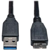 Eaton Tripp Lite Series U326-003-BK USB 3.0 SuperSpeed Device Cable (A to Micro-B M/M) Black, 3 ft. (0.91 m) - USB cable - Micro-USB