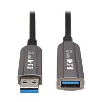 Eaton Tripp Lite Series U330F-20M-G1 USB-A 3.2 Gen 1 CL3-Rated Fiber Active Optical Cable (AOC) - Extension/Repeater, A/A M/F, Black,