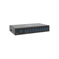 Eaton Tripp Lite series U360-010-IND 10-Port Industrial-Grade USB 3.0 SuperSpeed Hub - 20 kV ESD Immunity, Iron Housing, Mountable -