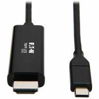Tripp Lite U444-006-H4K6BE Thunderbolt 3 USB-C to HDMI 4K @60Hz Adapter Cable with Converter on HDMI End, Black, 6ft