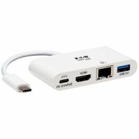 Eaton Tripp Lite Series U444-06N-H4GU-C USB C to HDMI Multiport Video Adapter Converter w/ USB-A Hub, USB-C PD Charging Port & Gigabit