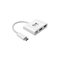 EATON TRIPP LITE SERIES U444-06N-HU-C USB-C TO HDMI ADAPTER WITH USB 3.X (5GBPS) HUB PORT AND PD CHA