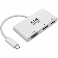 EATON TRIPP LITE SERIES U444-06N-HVDPW USB-C TRIPLE DISPLAY ADAPTER, 4K 60HZ HDMI, DISPLAYPORT AND VG