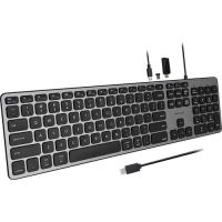 Macally UCZKEYHUBACSG - keyboard - space gray Input Device