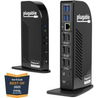 Plugable UD-ULTC4K 4K Triple Monitor USBC Universal Docking Station 100W Power Delivery Thunderbolt 3/4, G5 and WD19S Alternative