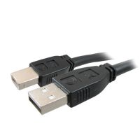 Comprehensive Pro USB2-AB-25PROAP AV/IT Active Plenum USB A Male to USB B Male Extender Cable (25')