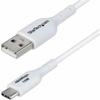 StarTech USB2AC3FWHE 3A USB-A to USB-C Charge & Sync Cable, White, 3ft