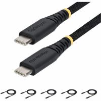 STARTECH USB2CC3FNCBR5PK 5-PACK 3FT (91CM) USB-C CHARGING CABLE, 60W (3A) PD, DUAL-LAYER BRAIDED NYLON/TP