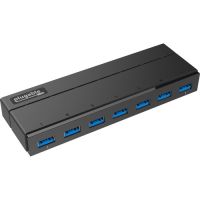 PLUGABLE TECHNOLOGIES USB3-HUB7C 7-Port USB 3.0 Hub 36W Power Adapter Driverless  