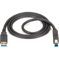 BLACK BOX USB30-0006-MM USB 3.0 CABLE - TYPE-A TO TYPE-B, MALE/MALE, BLACK, 6-FT. (1.8-M)