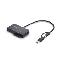 StarTech USB31CSAT3M2E USB-C/USB-A to M.2 NVMe & 2.5in/3.5in SATA Adapter, 10Gbps, Tool-Free External SSD Hard Drive Reader, B+M/M-Key