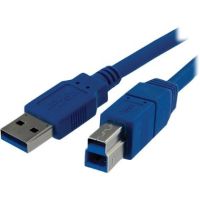 StarTech 1' (0.3m) SuperSpeed USB 3.0 A to B Cable Male/Male (Blue) - USB3SAB1