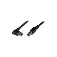 StarTech 1m Black SuperSpeed USB 3.0 Cable - Right Angle A to B - M/M - USB3SAB1MRA