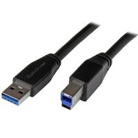 StarTech USB3SAB5M 5m 15 ft Active USB 3.0 (5Gbps) USB-A to USB-B Cable, M/M, USB A to B Cable, USB 3.2 Gen 1, TAA