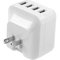 StarTech 4-Port USB Wall Charger - 34W/6.8A - Travel Charger 110V/220V - USB4PACWH