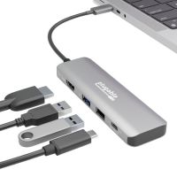 Plugable USBC-4IN1 Hub Multiport Adapter,4in1,100W Pass Through Charging,USBC to HDMI 4K 60Hz,Windows,Mac,iPad Pro,Chromebook