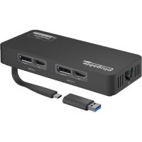 Plugable USBC-6950UE USB-C & USB-A to Dual HDMI/DisplayPort Adapter with Gigabit Ethernet