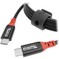 Plugable USBC-CC2M Secure USB C Data Blocker Charge Only Cable(2m/6.6ft)-240W Fast Charging for Shared Workspaces,Schools and more