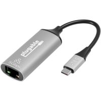 Plugable USBC-E5000 5Gbps USB-C Ethernet Adapter - 5000Mbps Wired Network for Windows, macOS, and ChromeOS Laptops and Desktops