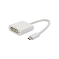 ADDON USBC2DVIIW 20CM (8IN) USB 3.1 TYPE (C) MALE TO DVI-I FEMALE WHITE ADAPTER CABLE
