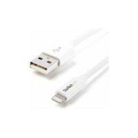 StarTech White Apple 8-pin Lightning to USB Cable for iPhone iPod iPad - USBLT1MW