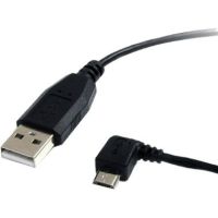 StarTech USB 2.0 Type-A Male to Left-Angle Micro-USB Male Cable (3') - UUSBHAUB3LA