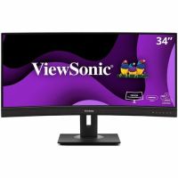 Viewsonic VG3456CA UWQHD Ergonomic 21:9 Curved Docking Monitor with 100W USB C and RJ45,3440 x 1440 Resolution.