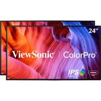 ViewSonic ColorPro VP2468a_H2 - Dual Pack Head-Only IPS 1080p Monitors with 60W USB C, Daisy Chain - 250 cd/m² - 24"