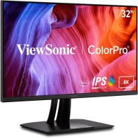 ViewSonic VP3256-4K ColorPro 32" 4K UHD Pantone Validated 100% sRGB & Factory Pre-Calibrated Monitor with 60W USB-C