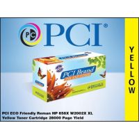 PCI W2002X-PCI Eco-Friendly Remanufactured HP 658X W2002X Yellow Toner Cartridge 28,000 Page Yield