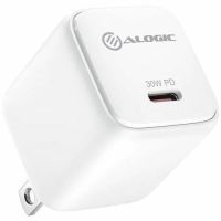 Alogic WCG1X30WH-US 30W Mini Gan Wall Charger 1x USB C Output White Us