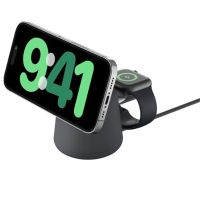 Belkin WIZ027ttH36 Qi2 2/1 WIRELESS CHARGING DOCK CHARCOAL MASS