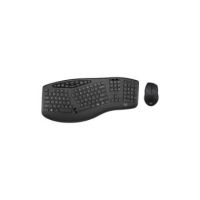 Adesso Trueform Wireless Ergo Keyboard and Optical Mouse (Black) - WKB-1600CB