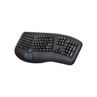 Adesso 2.4 GHz Wireless Ergonomic Keyboard with Integrated Touchpad (Black) - WKB-4500UB