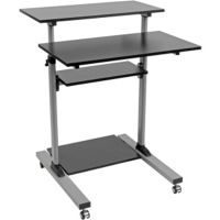 Eaton Tripp Lite Series WWSSRC Rolling Desk TV/Monitor Cart - Height Adjustable - standing desk - rectangular - black
