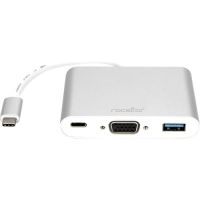 ROCSTOR Y10A175-S1 Premium USB-C 3.1 to VGA Multiprotocol Adapter AV Monitor