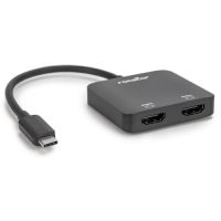ROCSTOR Y10A203-B1 Premium USB-C 2-Port Dual HDMI MST Hub PC Laptop