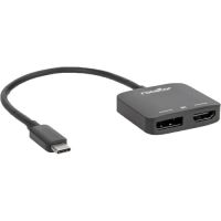 ROCSTOR Y10A268-B1 Premium USB-C to HDMI 2.0 DisplayPort 1.4 MST Monitor Adapter