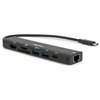 ROCSTOR Y10A310-S1 Premium USB-C 7-in-1 4K Multiport Adapter DP 1.4 HDMI VGA