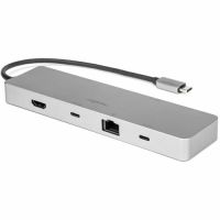 ROCSTOR Y10A322-S1 Premium USB-C 6-in-1 Dual Display Multiport HDMI 8K USB-C