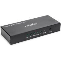 ROCSTOR Y10C294-B1 Premium 4-Port HDMI Splitter 4K 60Hz UHD HDR 5V 1A Power