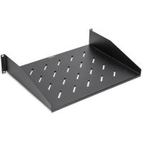 ROCSTOR Y10E018-B1 2U Universal Vented Rack Mount Shelf 13.78in 350mm Depth